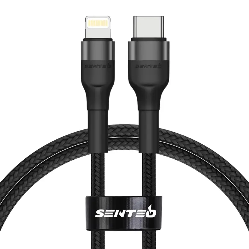 Data kabel Senteo ST-01 Montes Series braided USB-C to Lightning 30W (1.2m), Black
