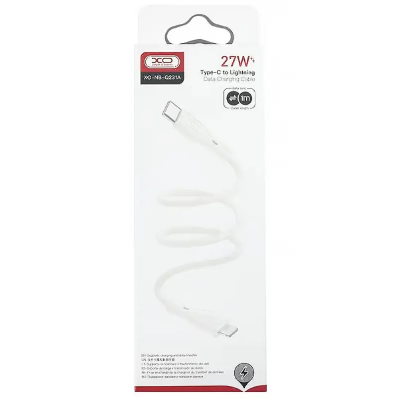Cable XO NB-Q265A USB-C to Lightning 27W (1m), White 1