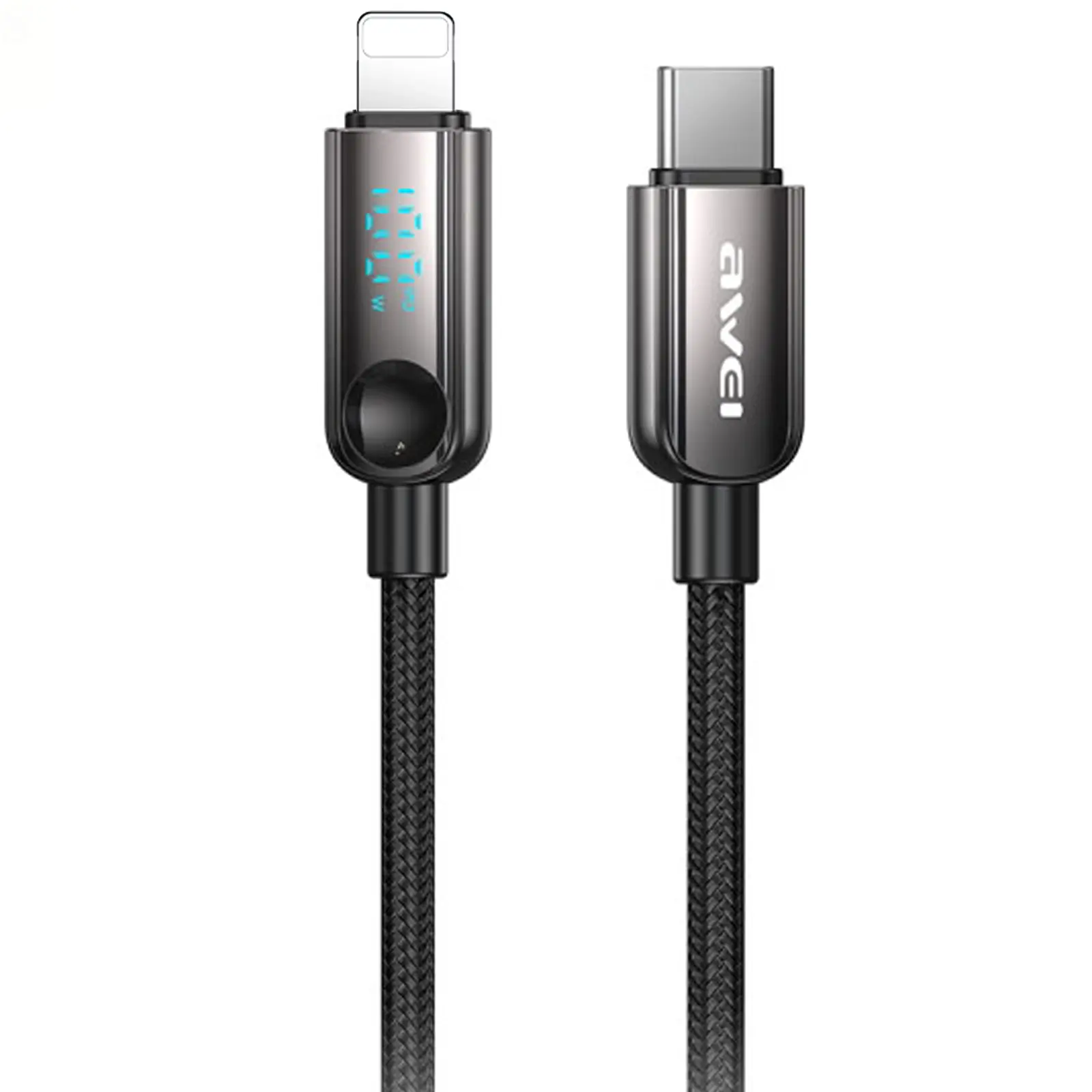 Data kabel Awei CL-175 Type-C to Lightning 30W (1m), Black