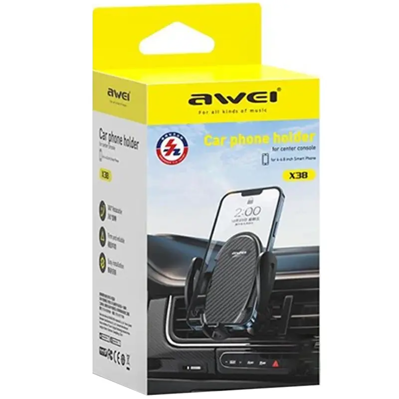 Uchwyt samochodowy Awei X38 air outlet, Black 3