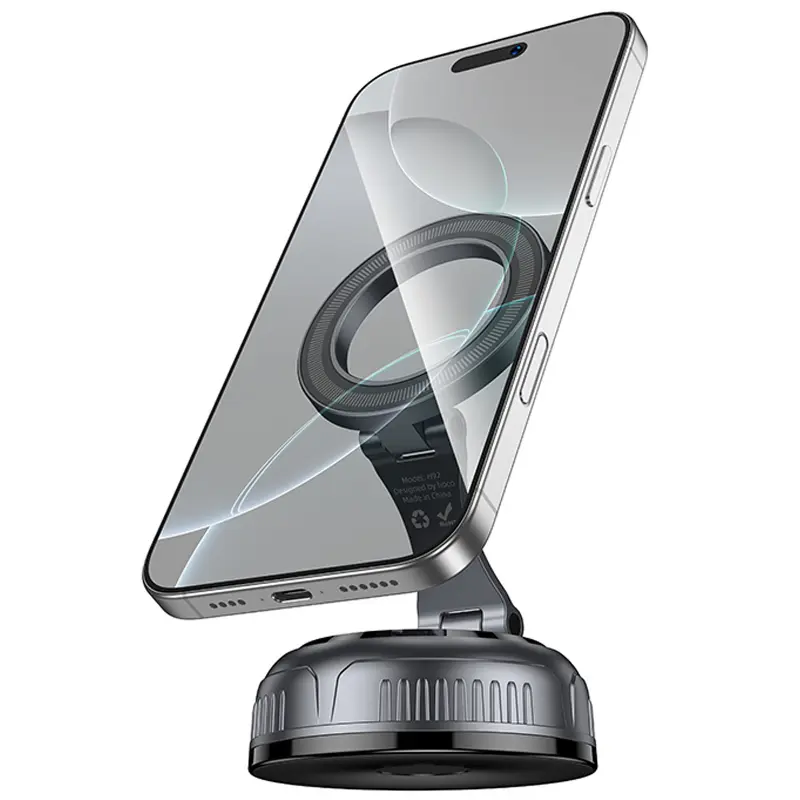 Uchwyt samochodowy Hoco H92 High vacuum suction cup magnetic(universal), Black / Grey