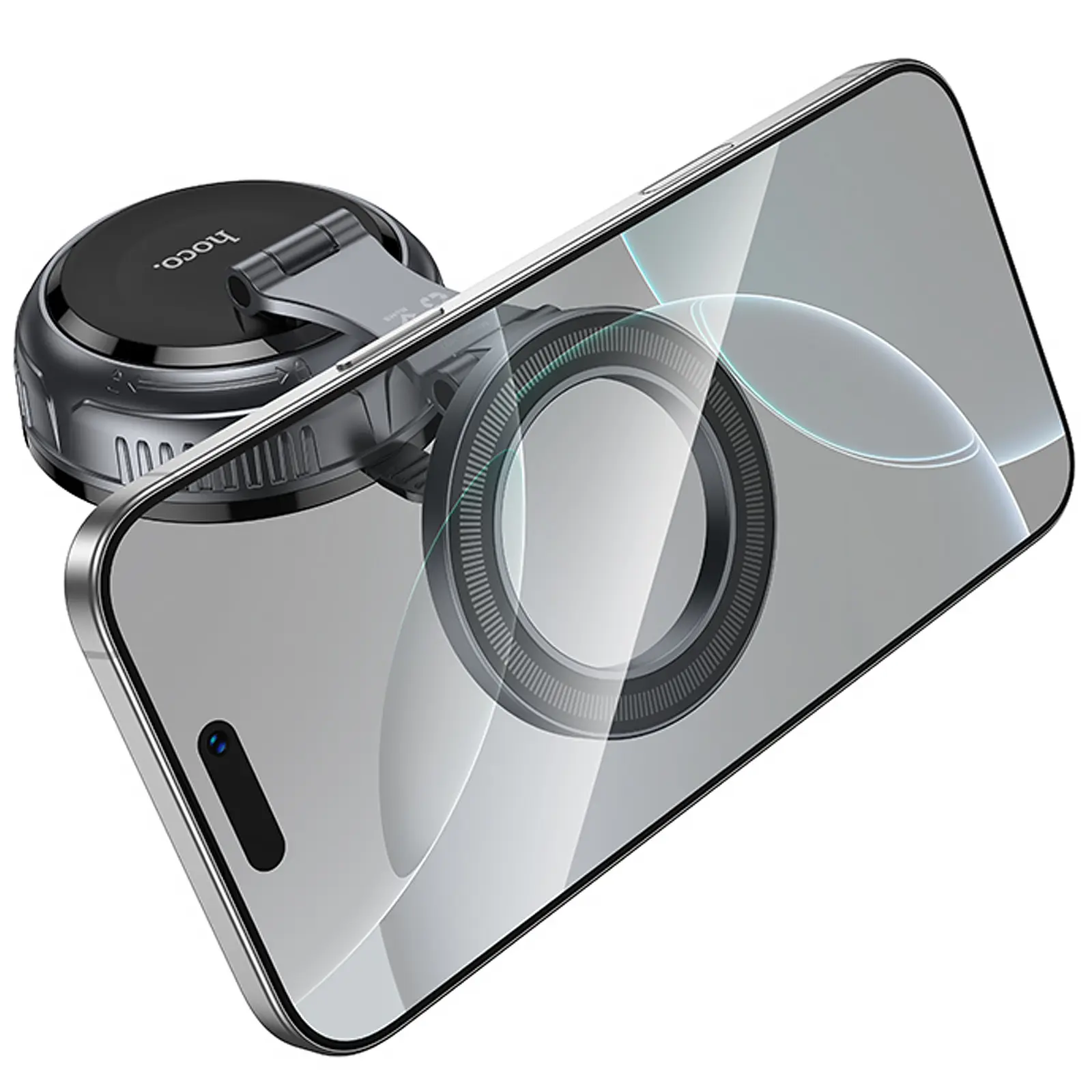 Uchwyt samochodowy Hoco H92 High vacuum suction cup magnetic(universal), Black / Grey 3