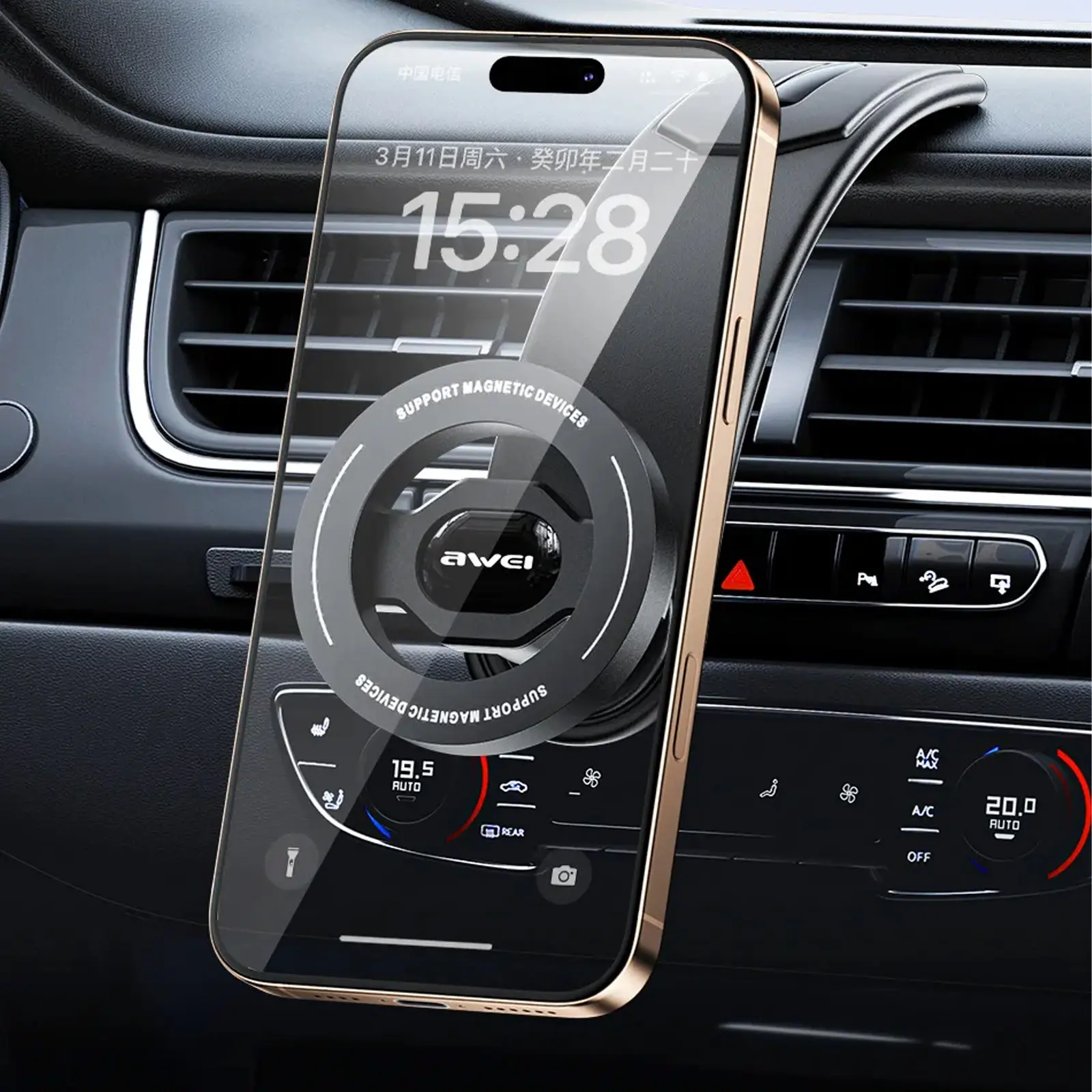 Uchwyt samochodowy Awei X79 magnetic, Black 3