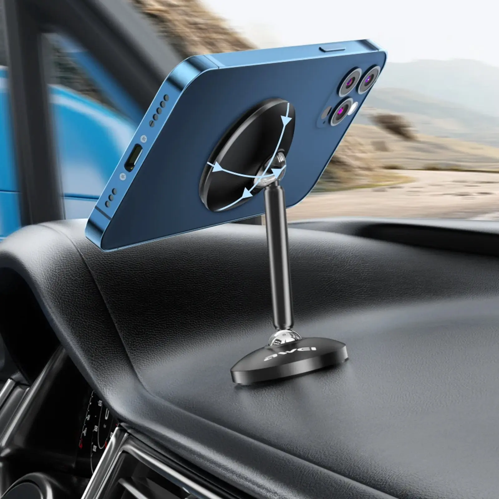 Uchwyt samochodowy Awei X22 (center console), Black 3