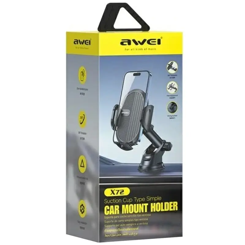 Uchwyt samochodowy Awei X72 Gravity Car Mount, Black 2