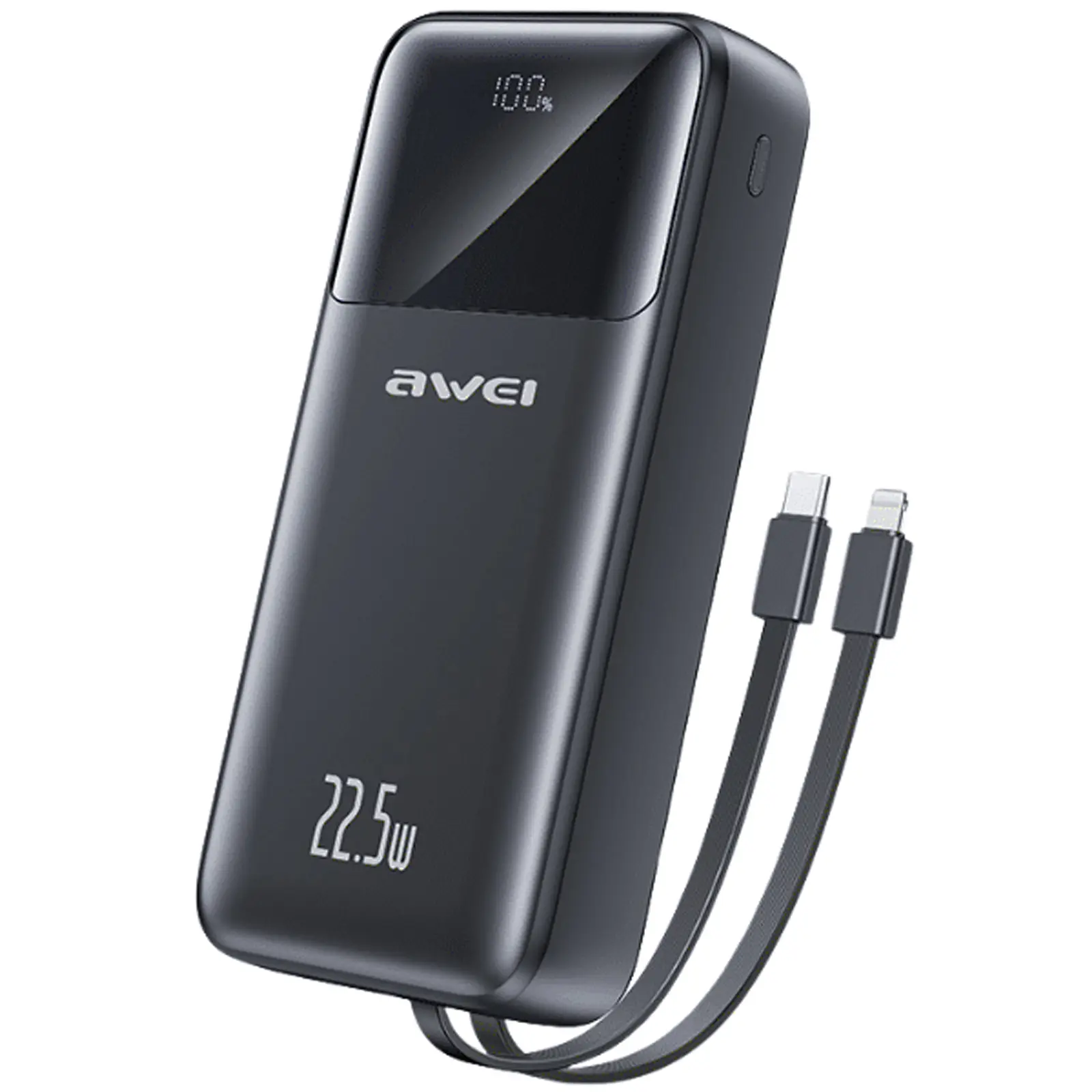 Power Bank Awei P107K 22.5W+PD20W 20000 mAh, Black