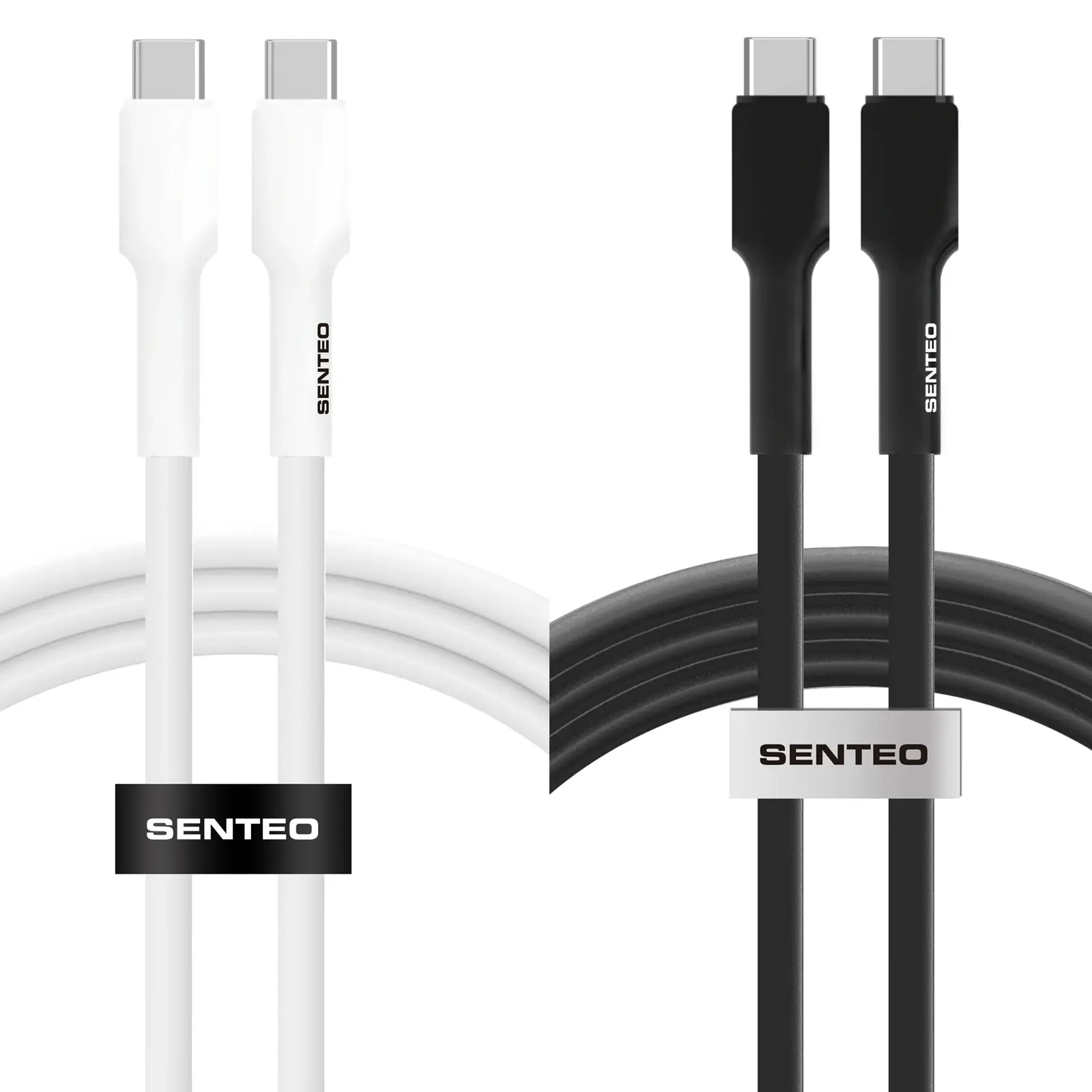 Data kabel Senteo SL-03 soft silicone USB-C to USB-C 60W (1m)