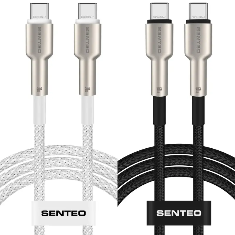 Data kabel Senteo SM-03 Iron Series braided USB-C to USB-C 60W (1m)