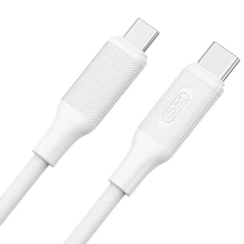 Data kabel XO NB-Q265B USB-C to USB-C 60W (1m), White 1