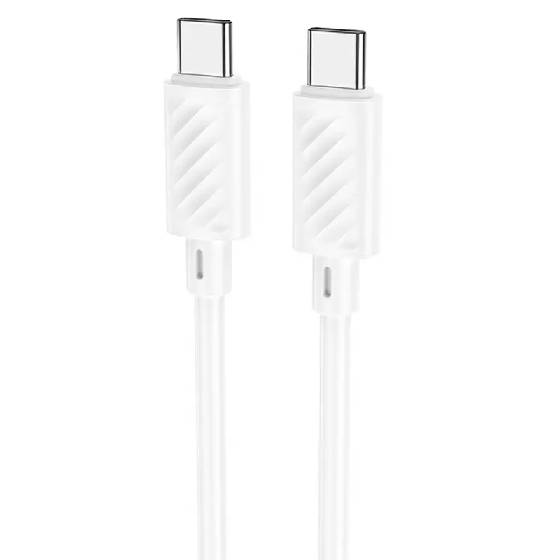 Data kabel Hoco X88 Gratified PD 60W Type-C to Type-C (1m), White