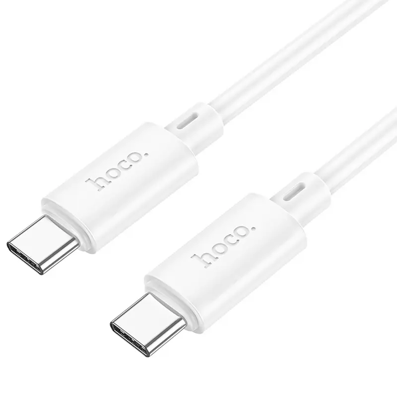 Data kabel Hoco X88 Gratified PD 60W Type-C to Type-C (1m), White 1