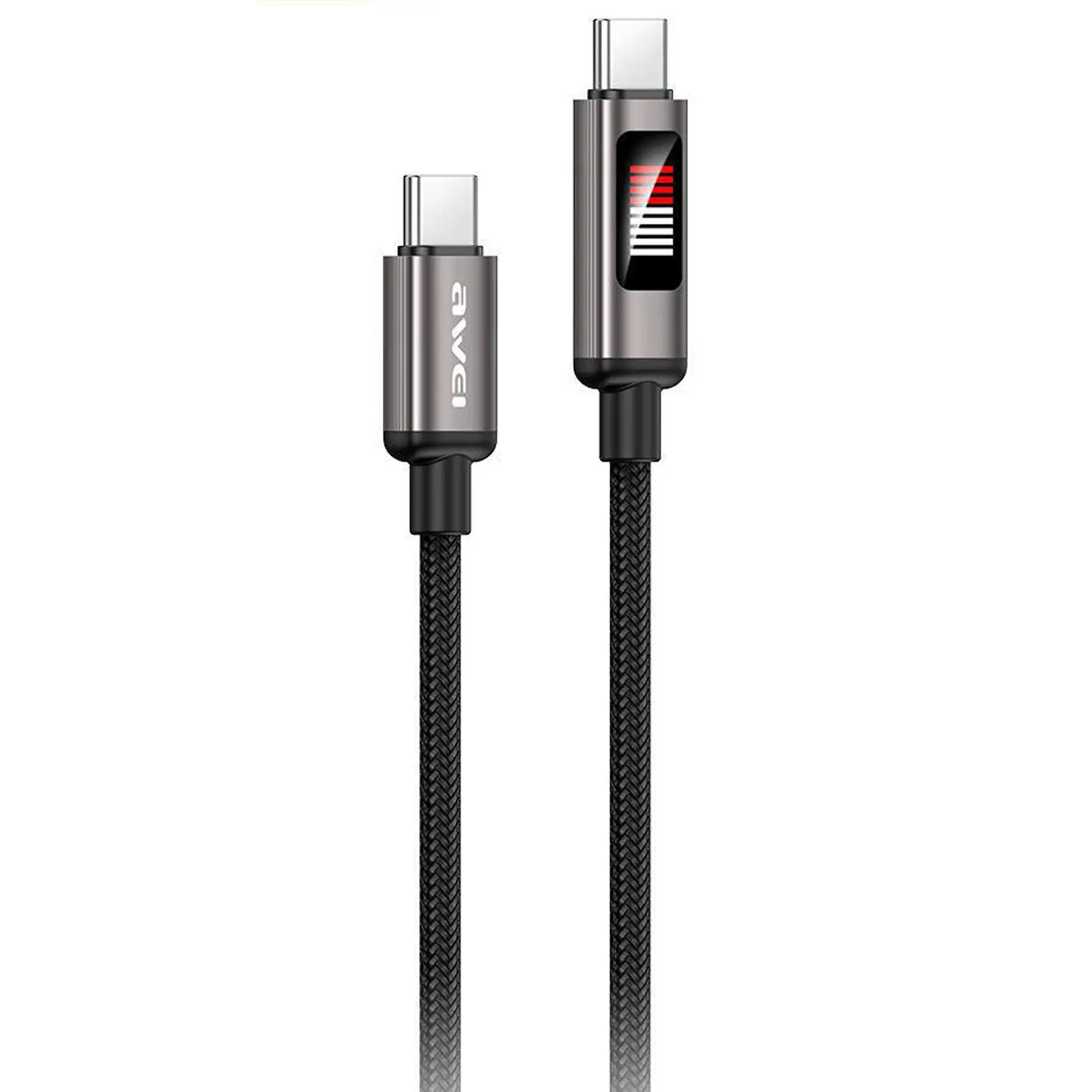 Data kabel Awei CL-172 Type-C to Type-C 60W (1m), Black