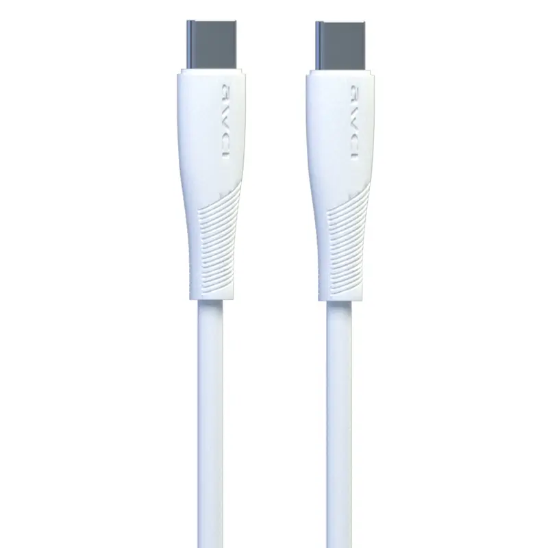 Cable Awei CL-182 Type-C to Type-C 60W (1m), White