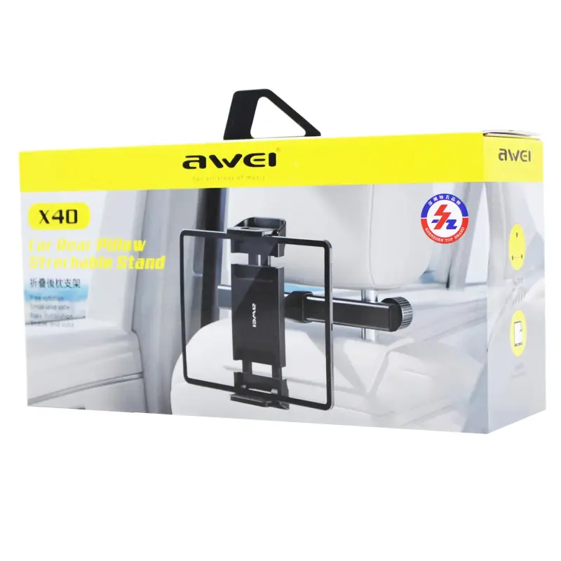 Uchwyt samochodowy Awei X40 na zagłówek, Black 3