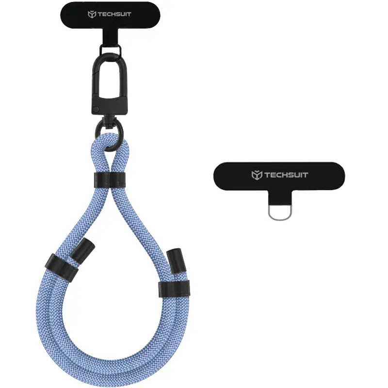 Rope wrist strap Techsuit (RWS1) with Carabiner Universal, Ash Gray