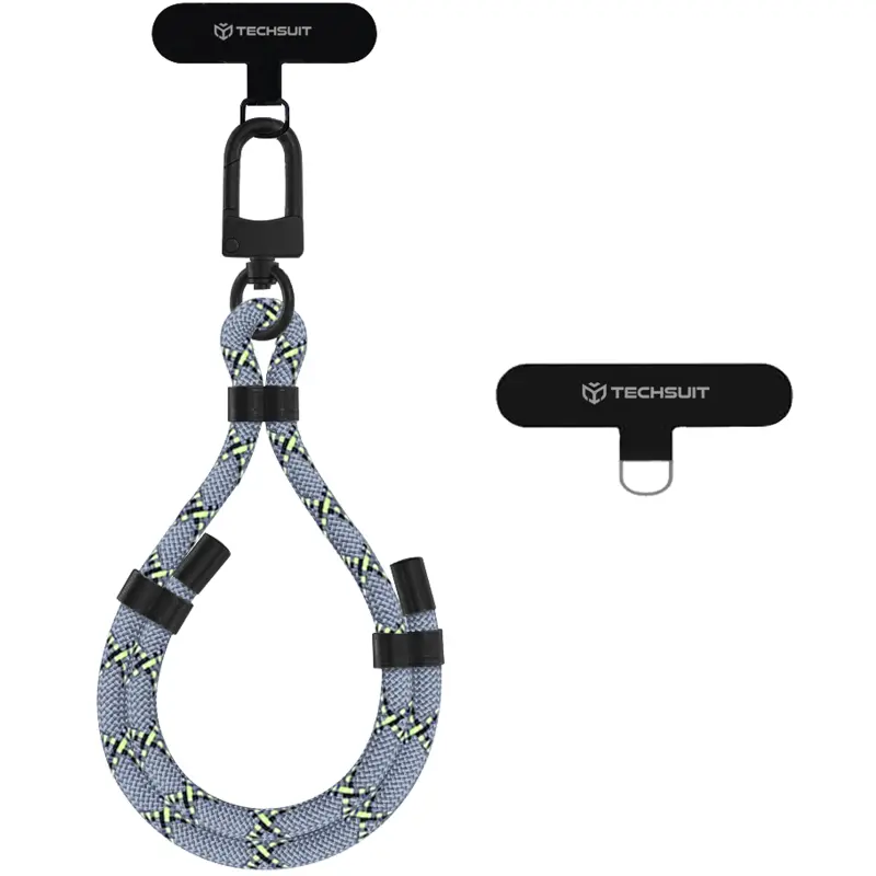 Rope wrist strap Techsuit (RWS1) with Carabiner Universal, Frosted Web