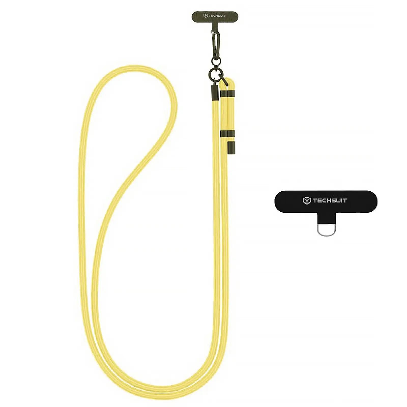Rope crossbody strap Techsuit (RCS1) with Carabiner Universal, Sunflower Yellow