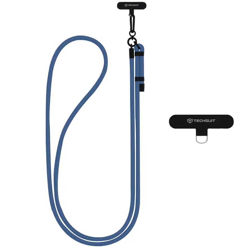 Rope crossbody strap Techsuit (RCS1) with Carabiner Universal, Deep Denim