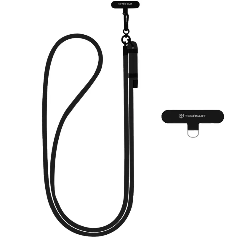 Rope crossbody strap Techsuit (RCS1) with Carabiner Universal, Onyx Shadow