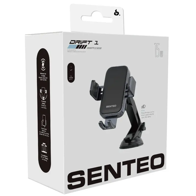 Uchwyt samochodowy с ładowarka bezprzewodowa Senteo SH-01 Drift 1 Wireless Dashboard Mount 15W, Black 1