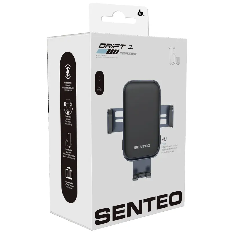 Uchwyt samochodowy с ładowarka bezprzewodowa Senteo SH-01 Drift 1 Wireless Airvent mount 15W, Black 2