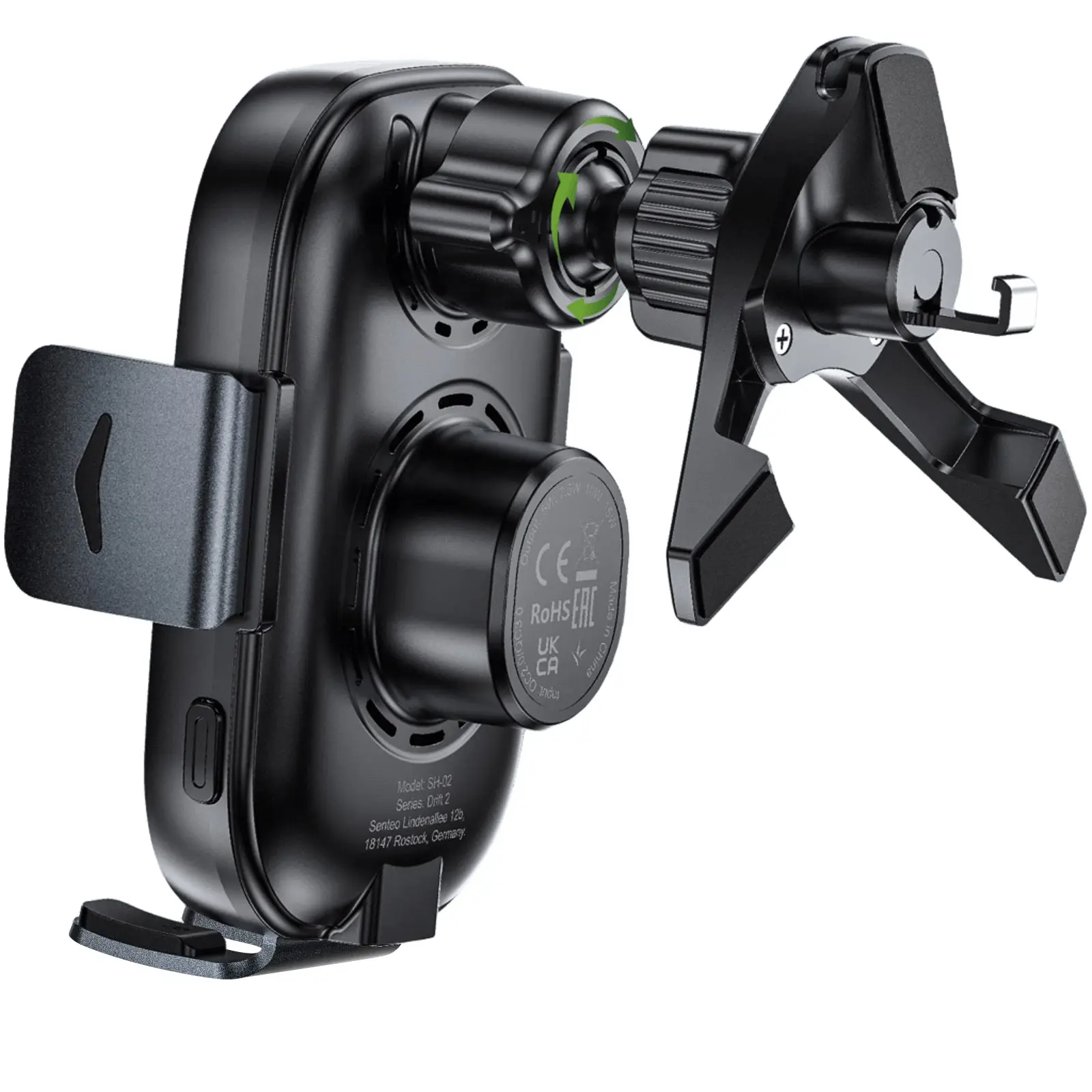 Uchwyt samochodowy с ładowarka bezprzewodowa Senteo SH-02 Drift 2 Wireless Dashboard+ Airvent Mount 15W, Black 2