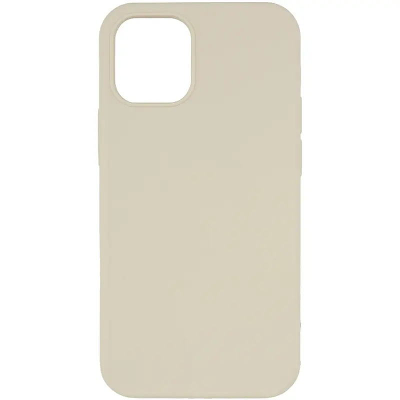 Чохол Silicone Case Full Protective (AA) NO LOGO для Apple iPhone 12 Pro / 12 (6.1"), Бежевий / Antique White, Силікон