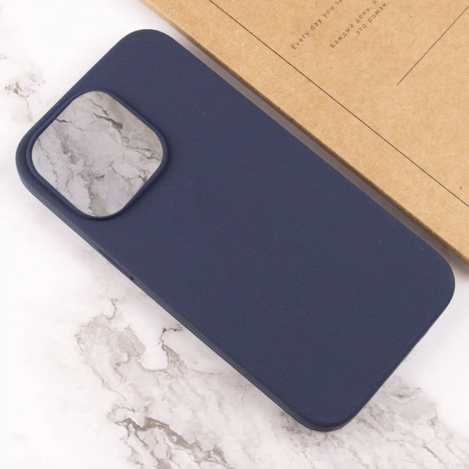 Etui Silicone Case Full Protective do Apple iPhone 14 Pro (6.1"), Ciemno-niebieski / Midnight blue 2, Silikon