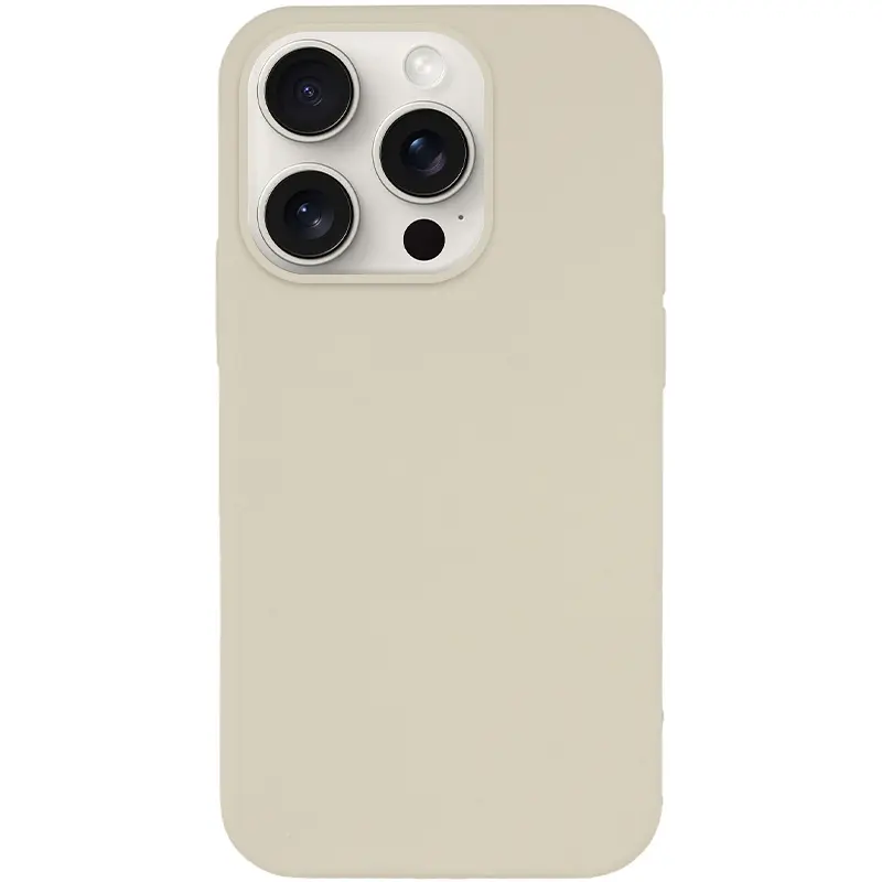 Etui Silicone Case Full Protective do Apple iPhone 15 Pro (6.1"), Beżowy / Antique White, Silikon