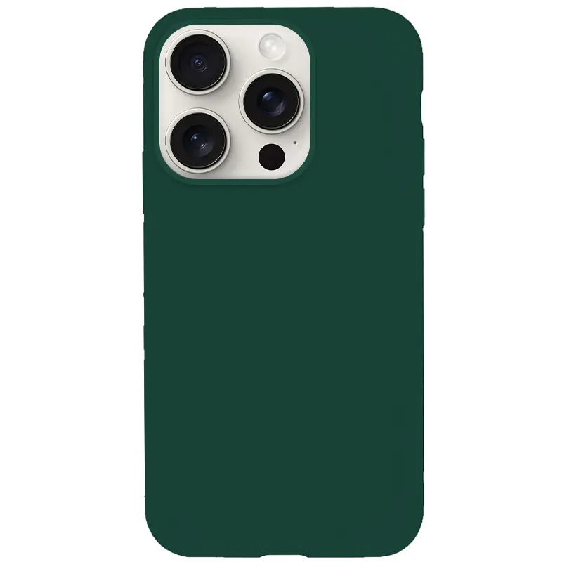 Etui Silicone Case Full Protective do Apple iPhone 15 Pro Max (6.7"), Zielony / Forest green, Silikon