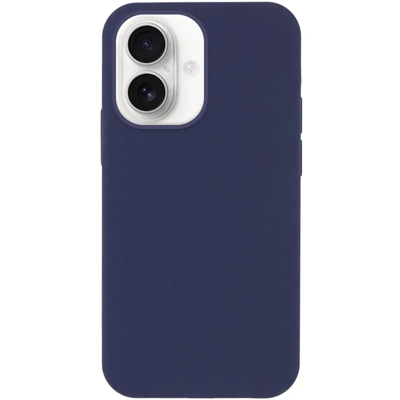 Etui Silicone Case Full Protective do Apple iPhone 16 (6.1"), Ciemno-niebieski / Midnight blue, Silikon