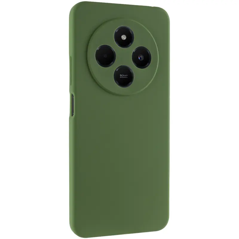 Etui Silicone Cover do Xiaomi Redmi 14C / Poco C75, Zielony / Dark green, TPU (termopoliuretan)
