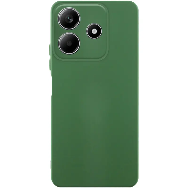 Case Silicone Cover for Xiaomi Redmi Note 14 5G, Green / Dark green, TPU (thermopolyurethane)