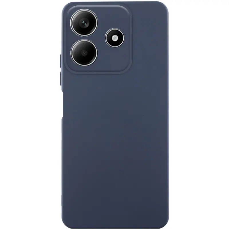 Case Silicone Cover for Xiaomi Redmi Note 14 5G, Dark-blue / Midnight blue, TPU (thermopolyurethane)