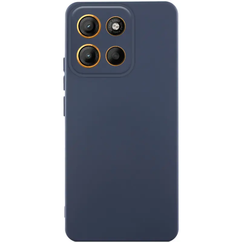 Etui Silicone Cover do Motorola Moto G75 5G, Ciemno-niebieski / Midnight blue, TPU (termopoliuretan)