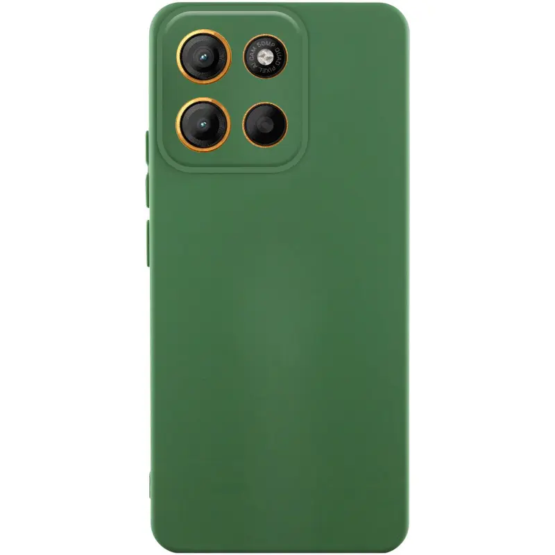 Etui Silicone Cover do Motorola Moto G15 4G, Zielony / Dark green, TPU (termopoliuretan)