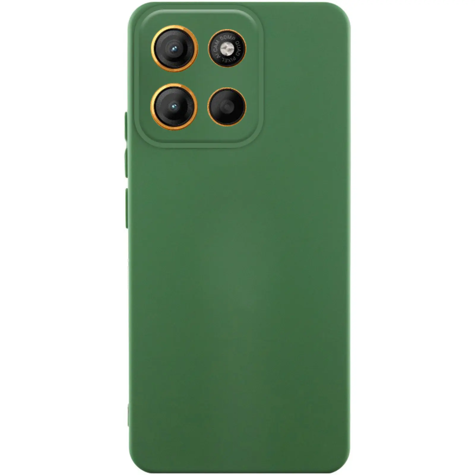 Etui Silicone Cover do Motorola Moto G15 4G, Zielony / Dark green, TPU (termopoliuretan)