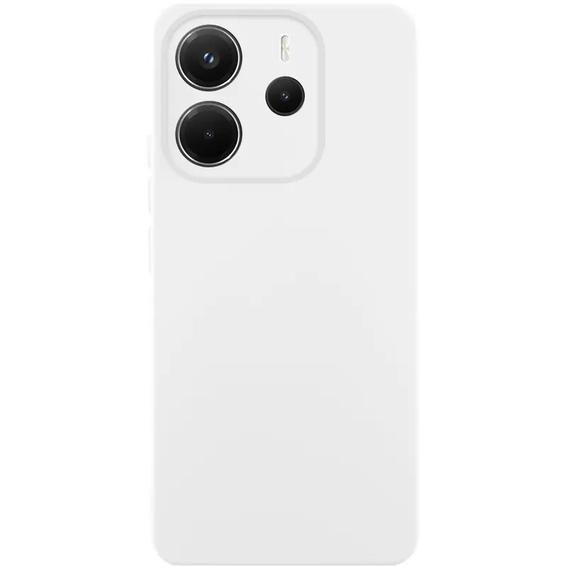 Etui Silicone Cover do Xiaomi Redmi Note 14 4G (Europe version), Biały / White, TPU (termopoliuretan)