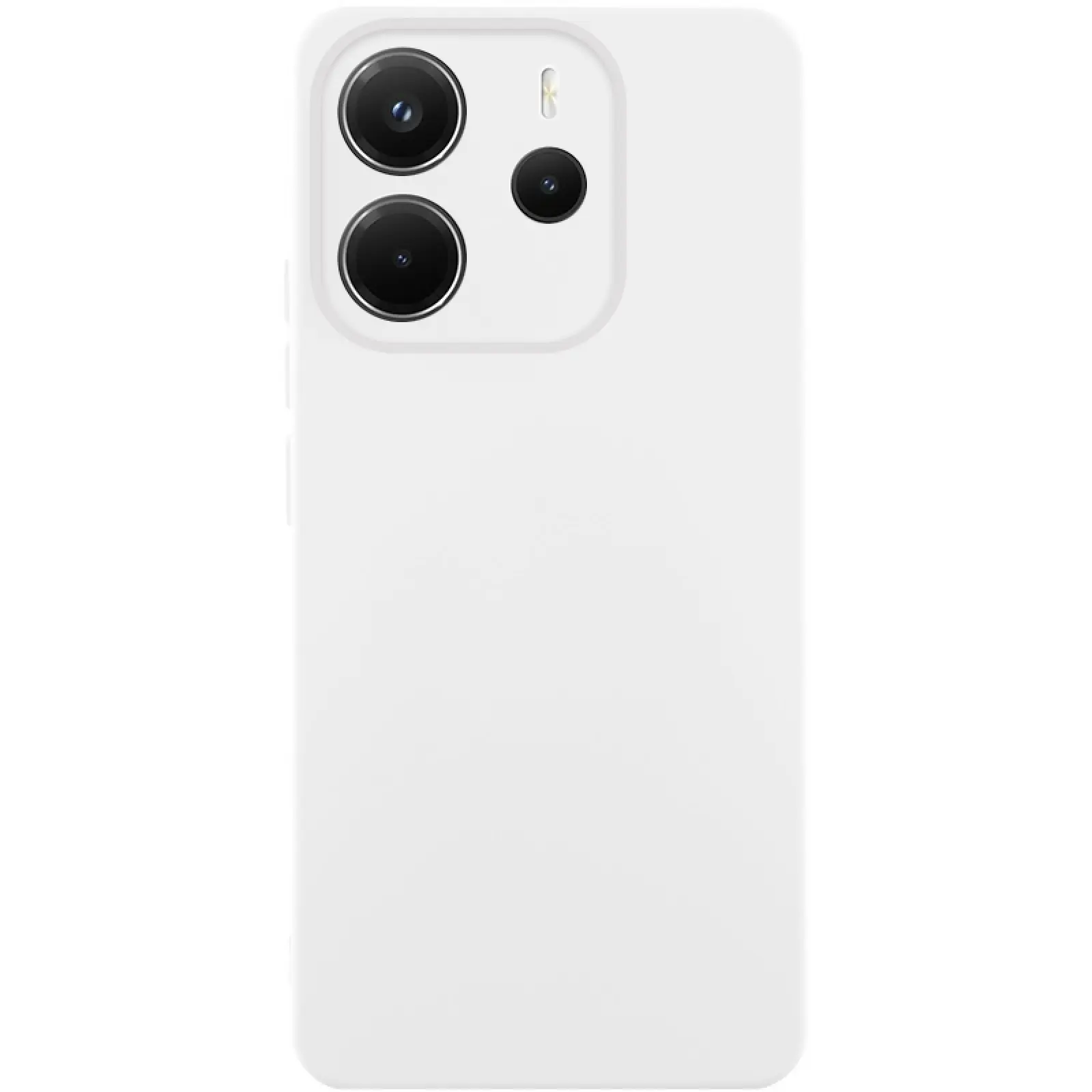 Etui Silicone Cover do Xiaomi Redmi Note 14 4G (Europe version), Biały / White, TPU (termopoliuretan)