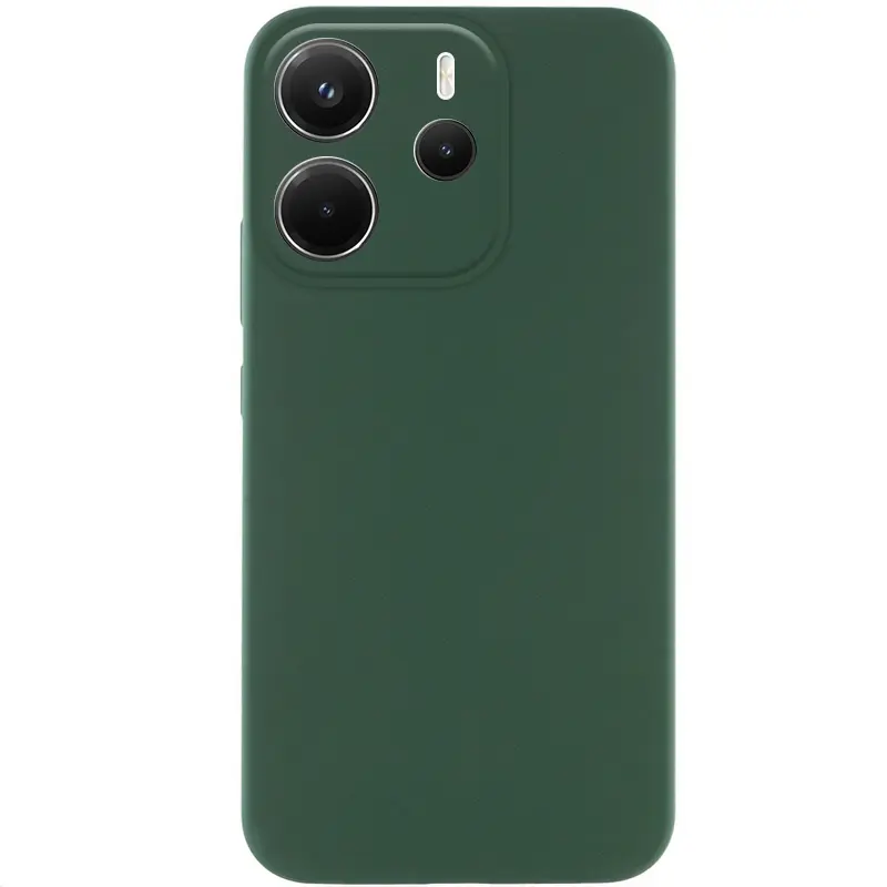 Etui Silicone Cover do Xiaomi Redmi Note 14 4G (Europe version), Zielony / Dark green, TPU (termopoliuretan)
