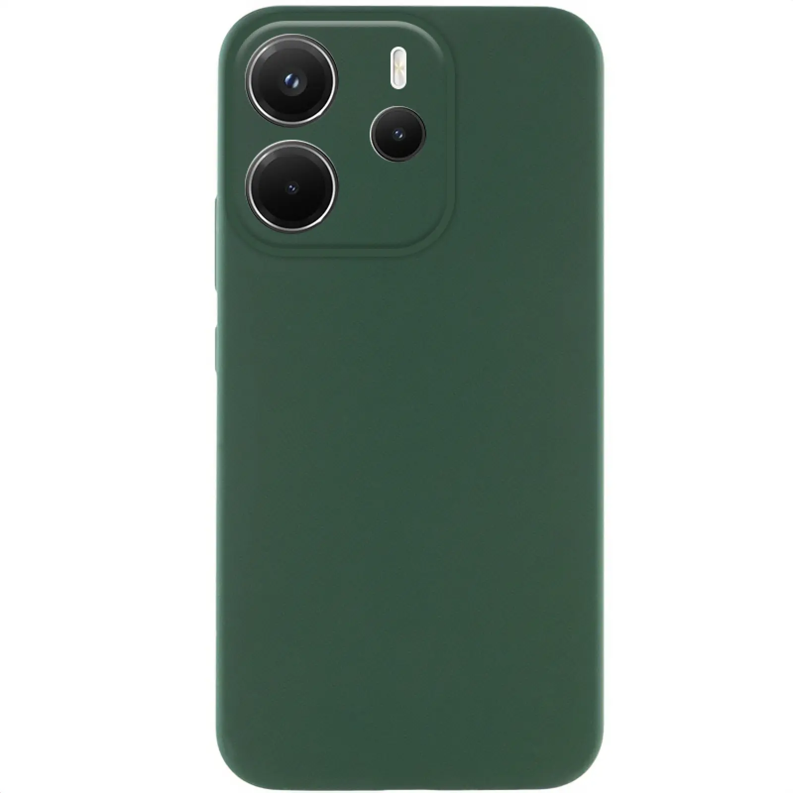 Etui Silicone Cover do Xiaomi Redmi Note 14 4G (Europe version), Zielony / Dark green, TPU (termopoliuretan)