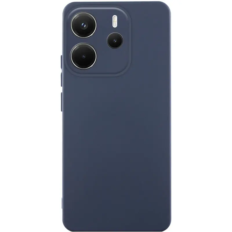 Etui Silicone Cover do Xiaomi Redmi Note 14 4G (Europe version), Ciemno-niebieski / Midnight blue, TPU (termopoliuretan)