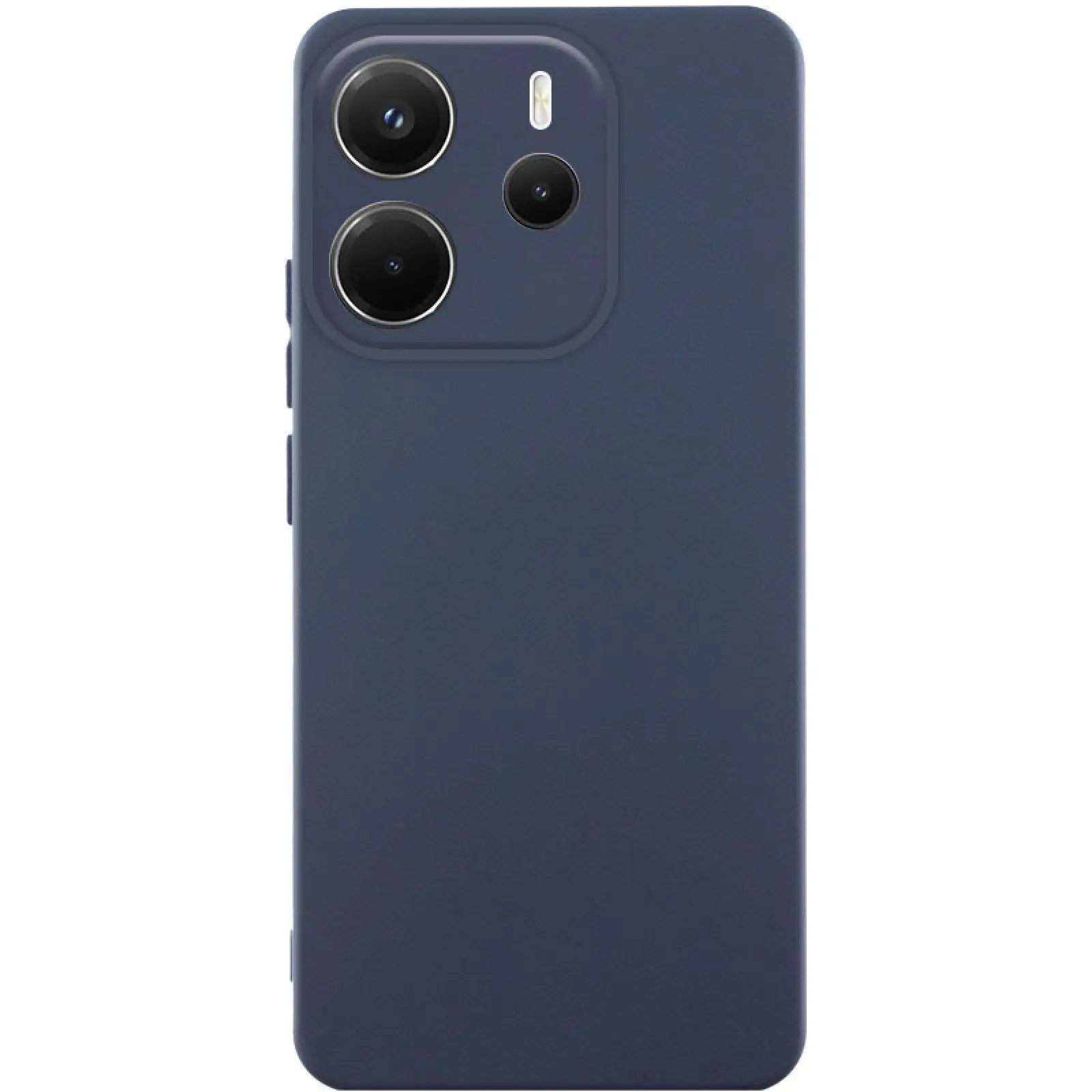 Etui Silicone Cover do Xiaomi Redmi Note 14 4G (Europe version), Ciemno-niebieski / Midnight blue, TPU (termopoliuretan)