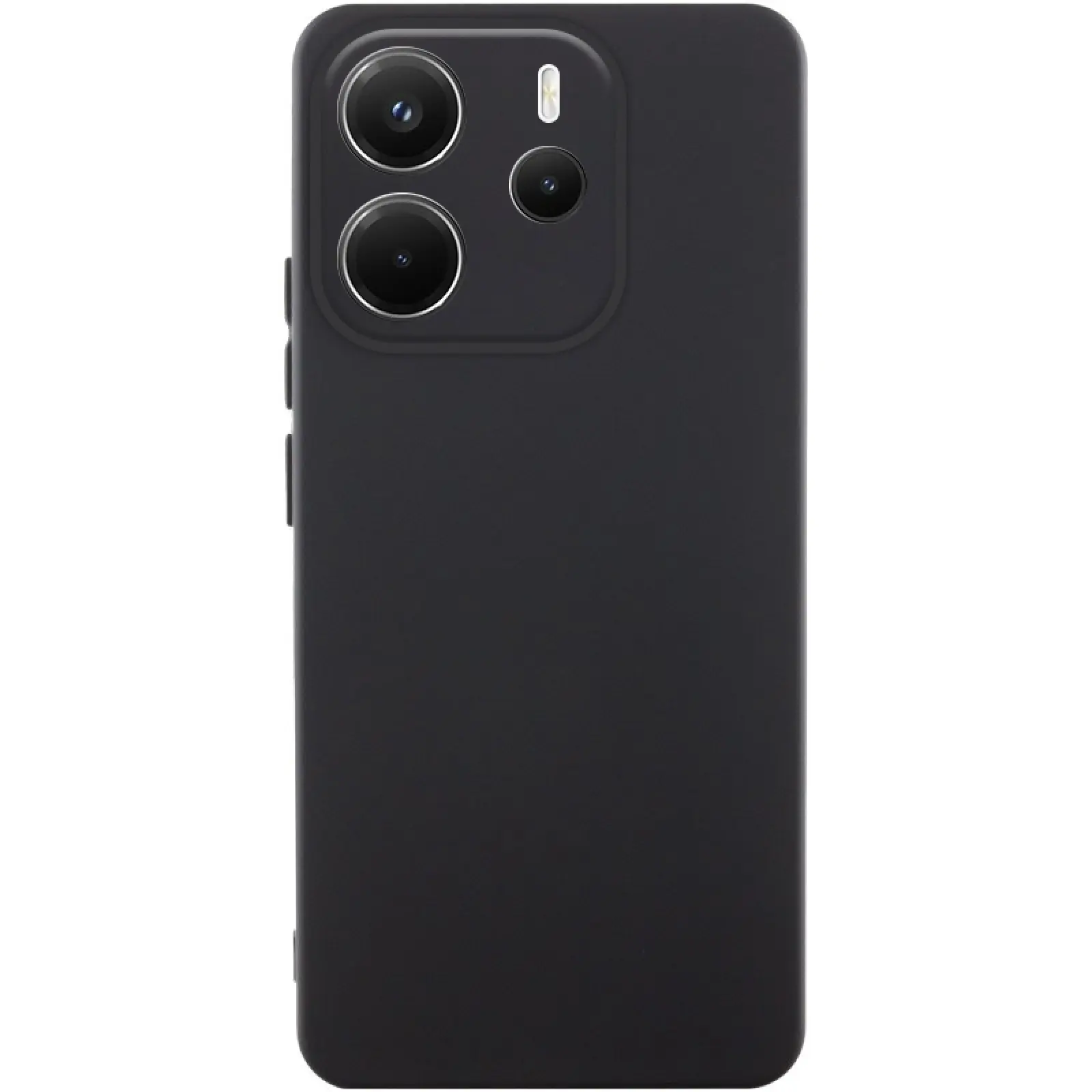 Etui Silicone Cover do Xiaomi Redmi Note 14 4G (Europe version), Czarny / Black, TPU (termopoliuretan)
