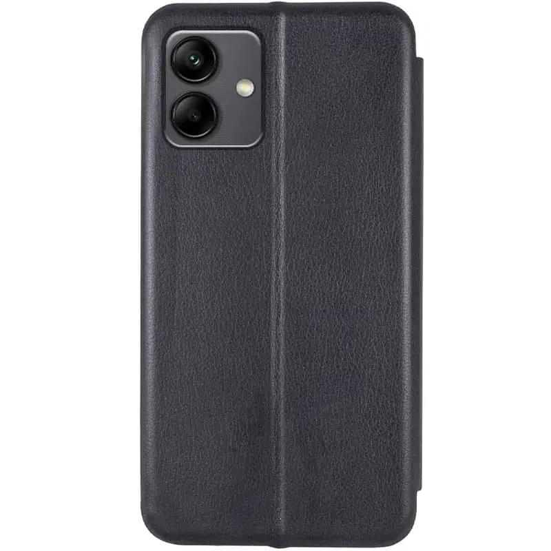Leather book case Classy for Samsung Galaxy A06, Black 1, Faux leather