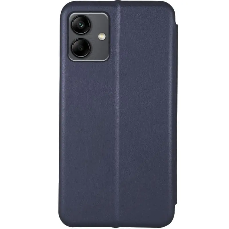 Leather book case Classy for Samsung Galaxy A06, Dark-blue 1, Faux leather