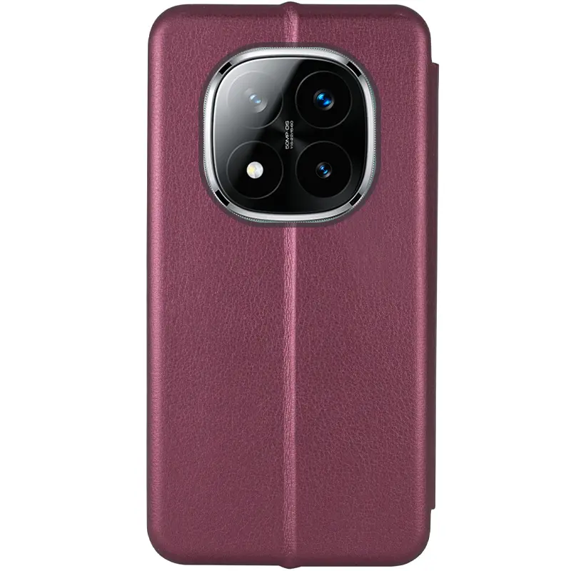 Leather book case Classy for Xiaomi Redmi Note 14 Pro 4G, Bordeaux 1, Faux leather