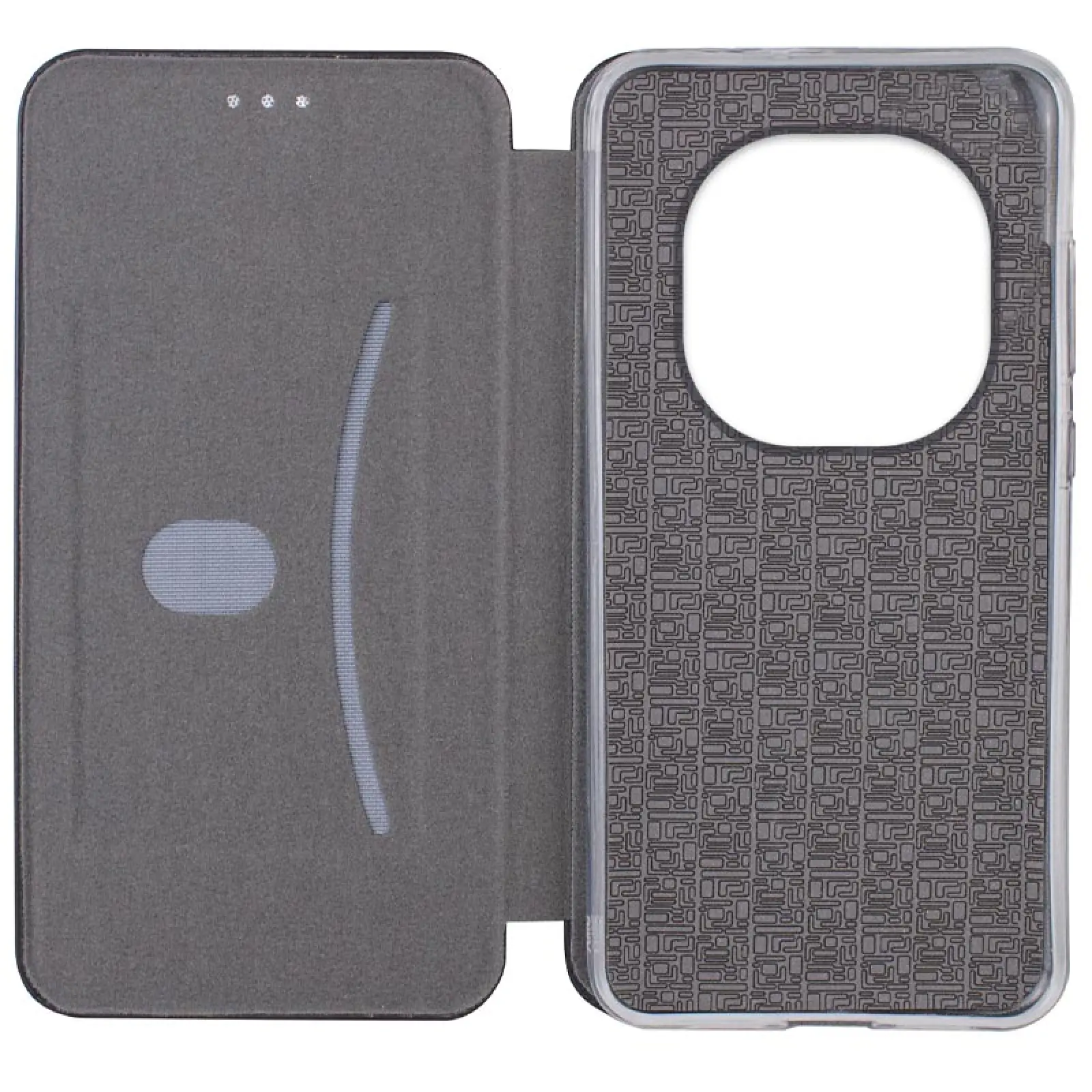 Leather book case Classy for Xiaomi Redmi Note 14 Pro 4G, Black 3, Faux leather