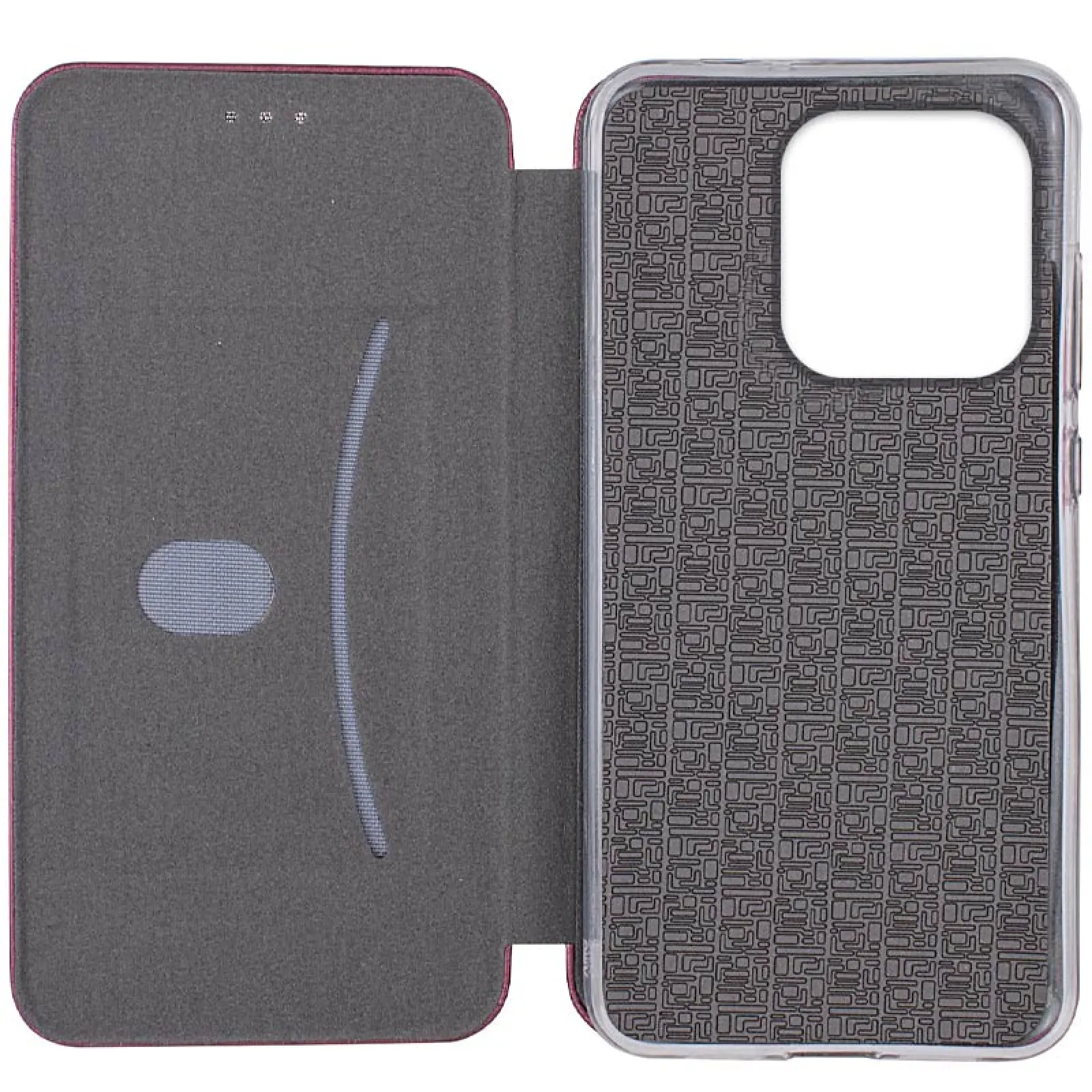 Шкіряний чохол-книжка Classy для Xiaomi Redmi Note 14 4G (Europe version), Бордовий 2, Штучна шкіра