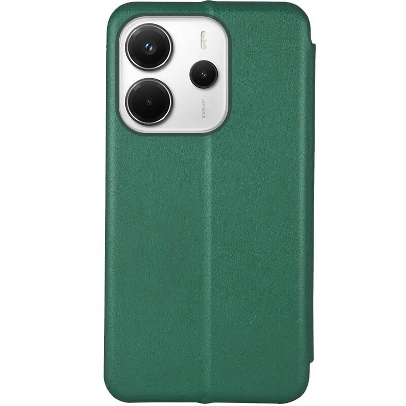 Шкіряний чохол-книжка Classy для Xiaomi Redmi Note 14 4G (Europe version), Зелений 1, Штучна шкіра